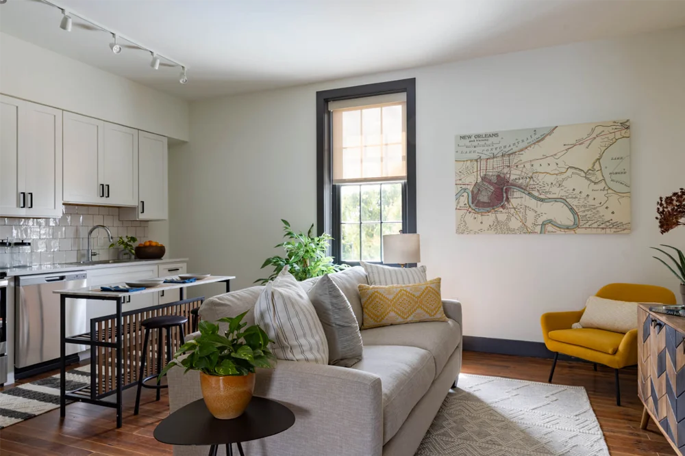 Thirty60 Lofts Fully Furnished White Apartment New Orleans