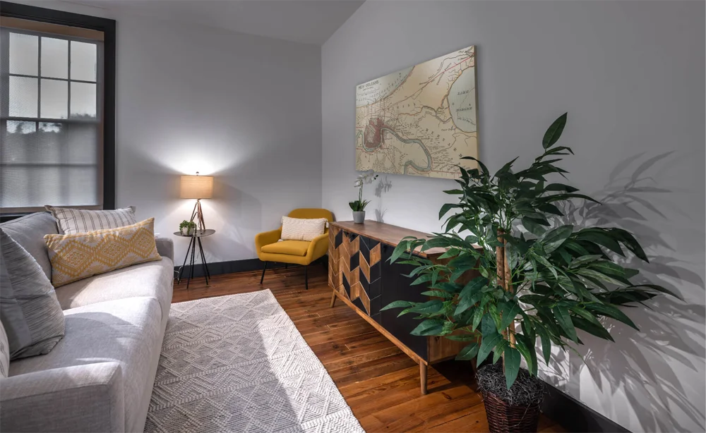 Thirty60 Lofts White Furnished Apartment Living room